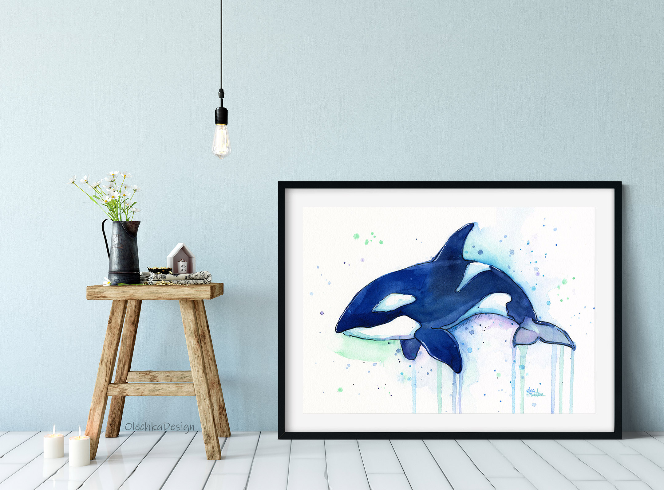 orca wall art