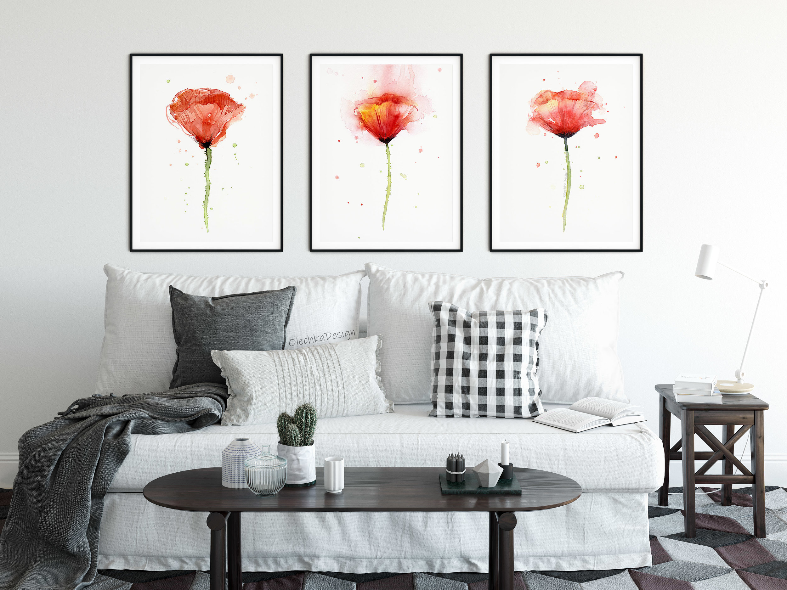 poppy wall art