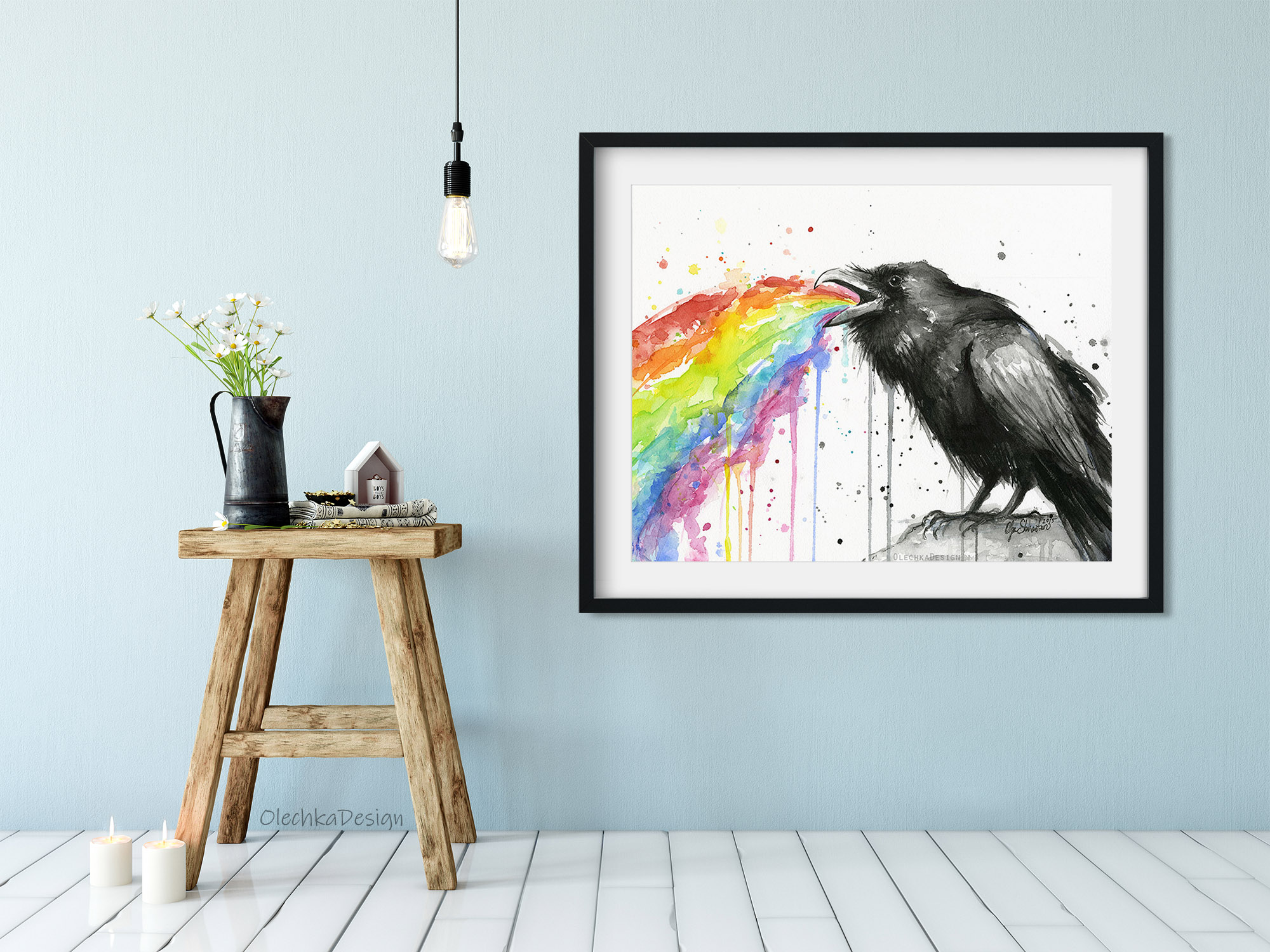 raven puking rainbow