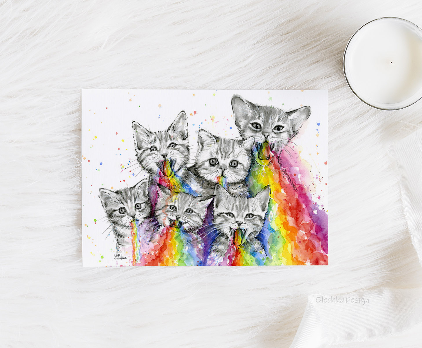 rainbow vomit kittens