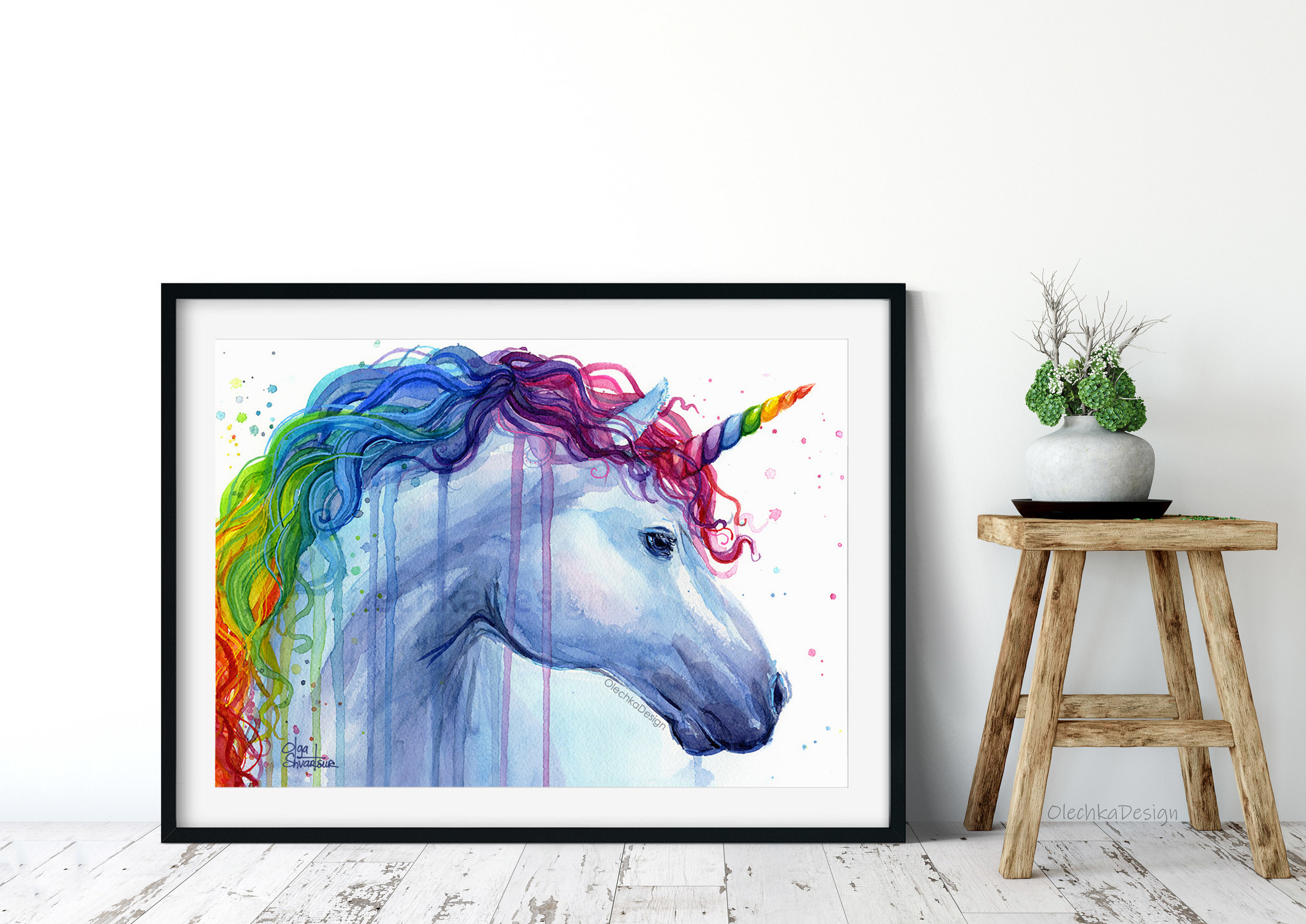 rainbow unicorn art