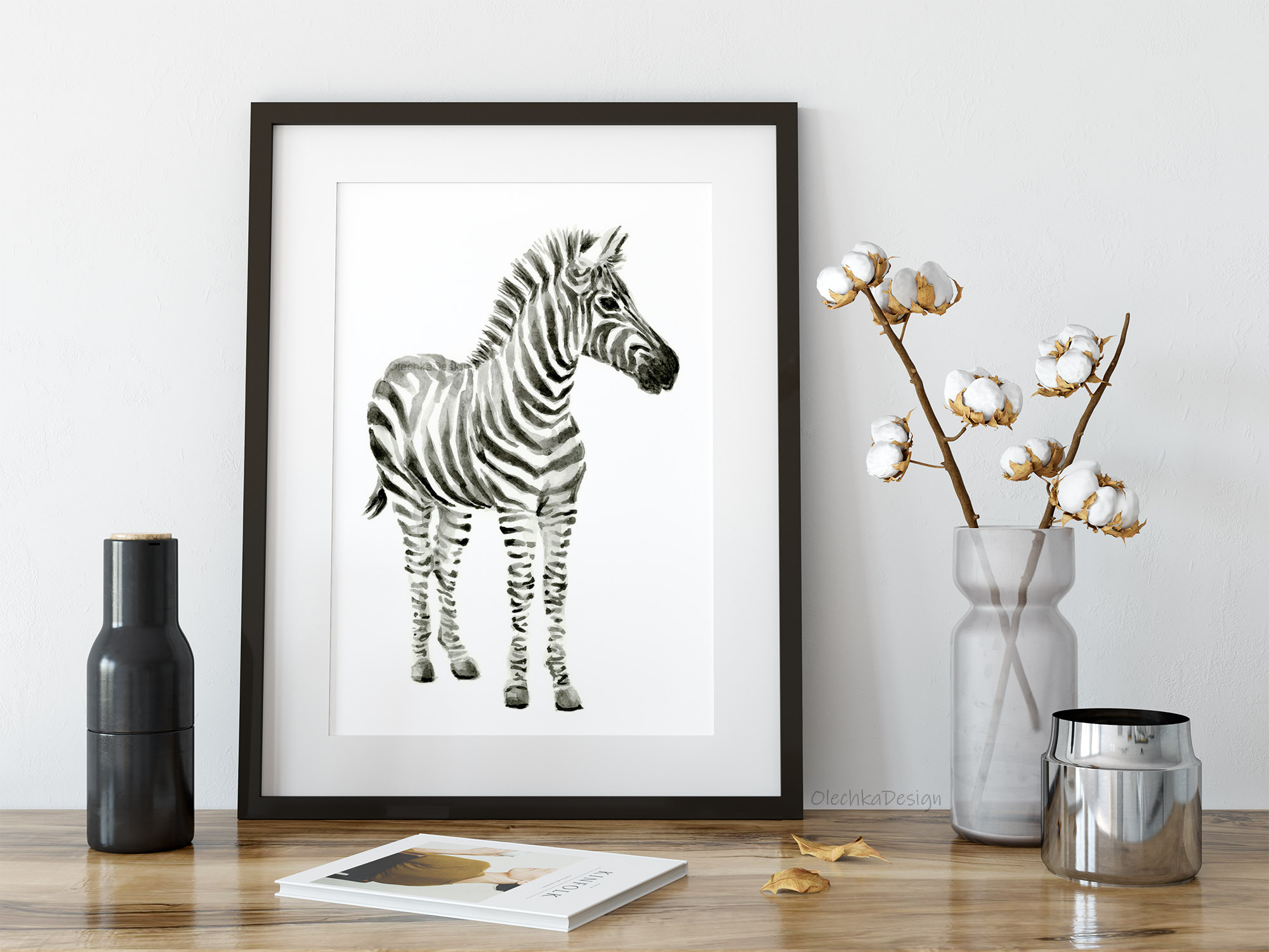 zebra watercolor