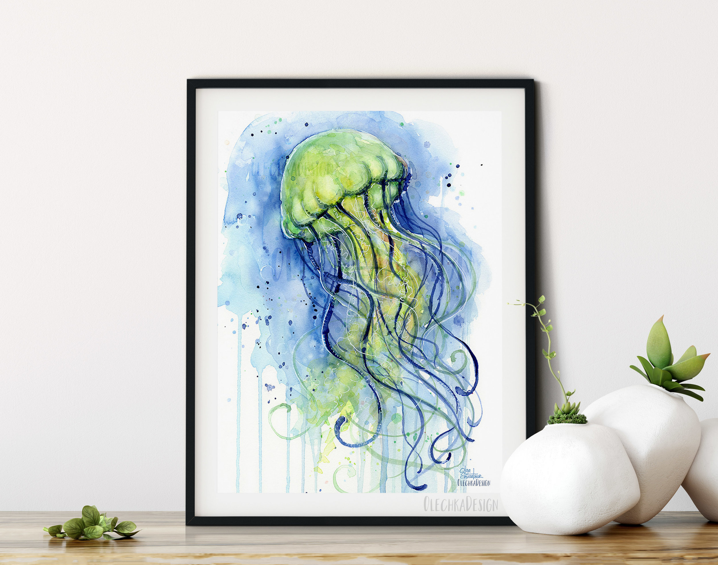 jellyfish watercolor