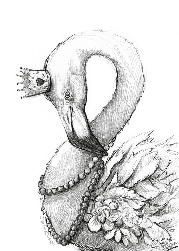 flamingo drawing
