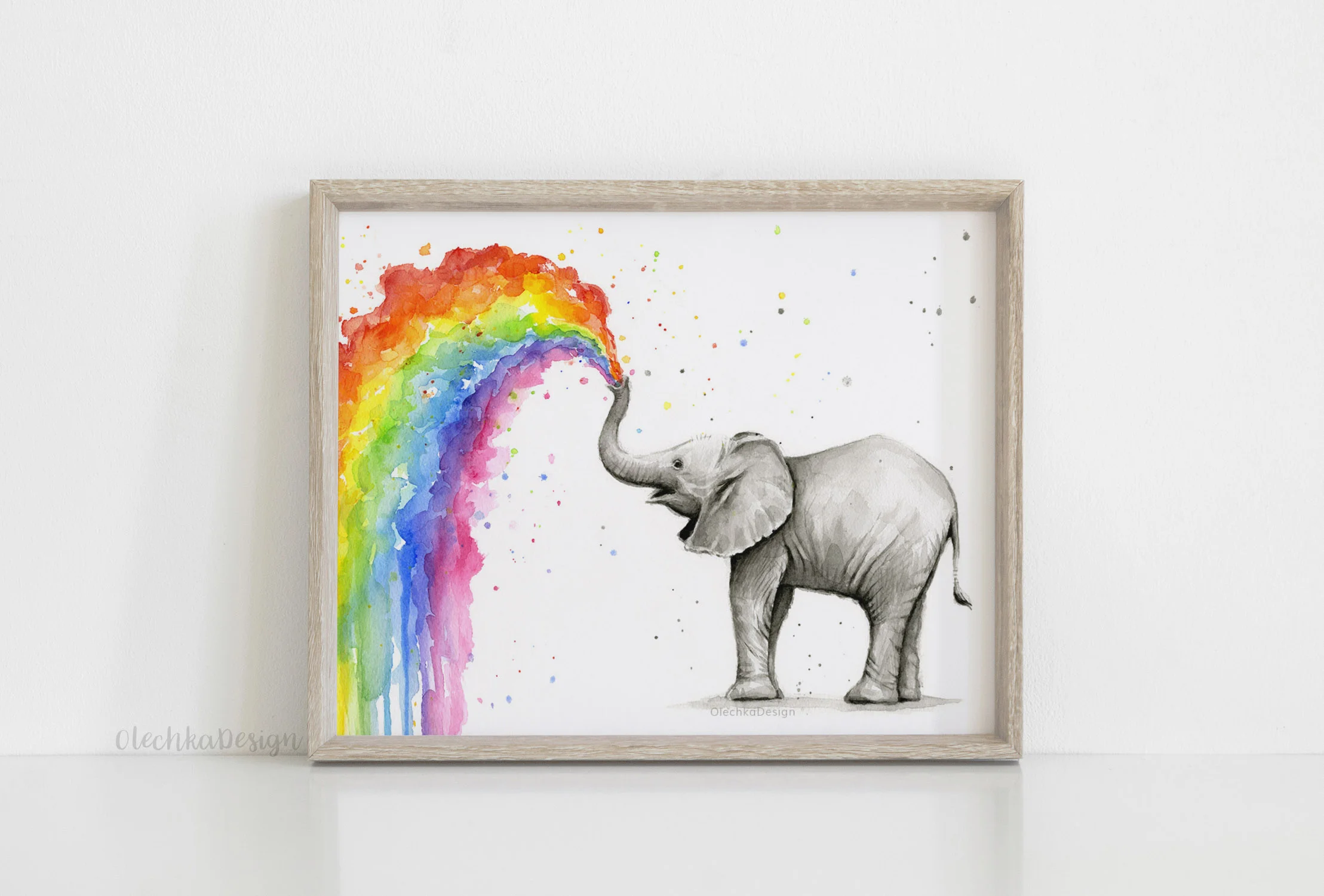 watercolor elephant art