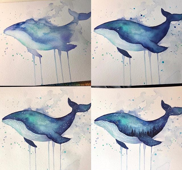 Galaxy whale, progress steps 🐋
#seacreatures #watercolor #galaxy #whale #whaleart #whales #painting #danielsmith #danielsmithwatercolor #galaxyart #watercolorgalaxy #northernlights #nurseryartprint