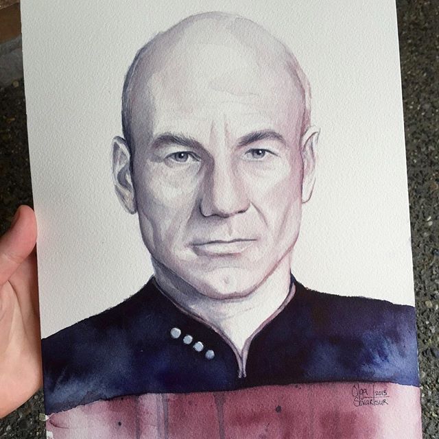 Captain Picard, watercolor ⭐️ .
.
.
.
#captainpicard #picard #patrickstewart #sirpatrickstewart #watercolor #startrek #startrektng #startrekart #painting #watercolor_guide #watercolor_art #watercolorpainting