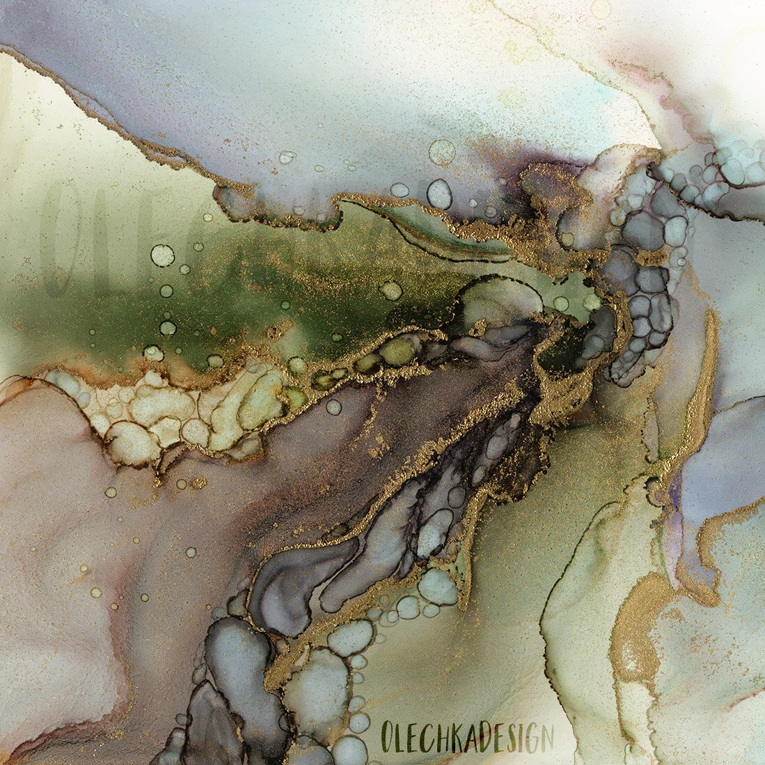 abstract alcohol ink painting