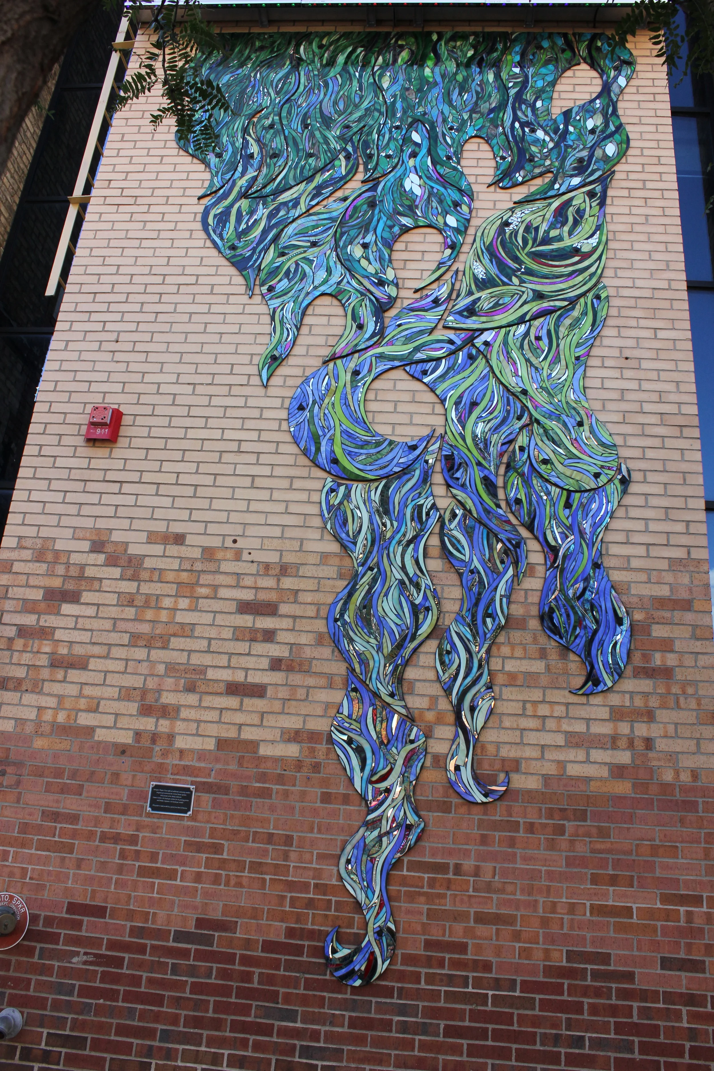 Vertical Mosaic Garden Mural
