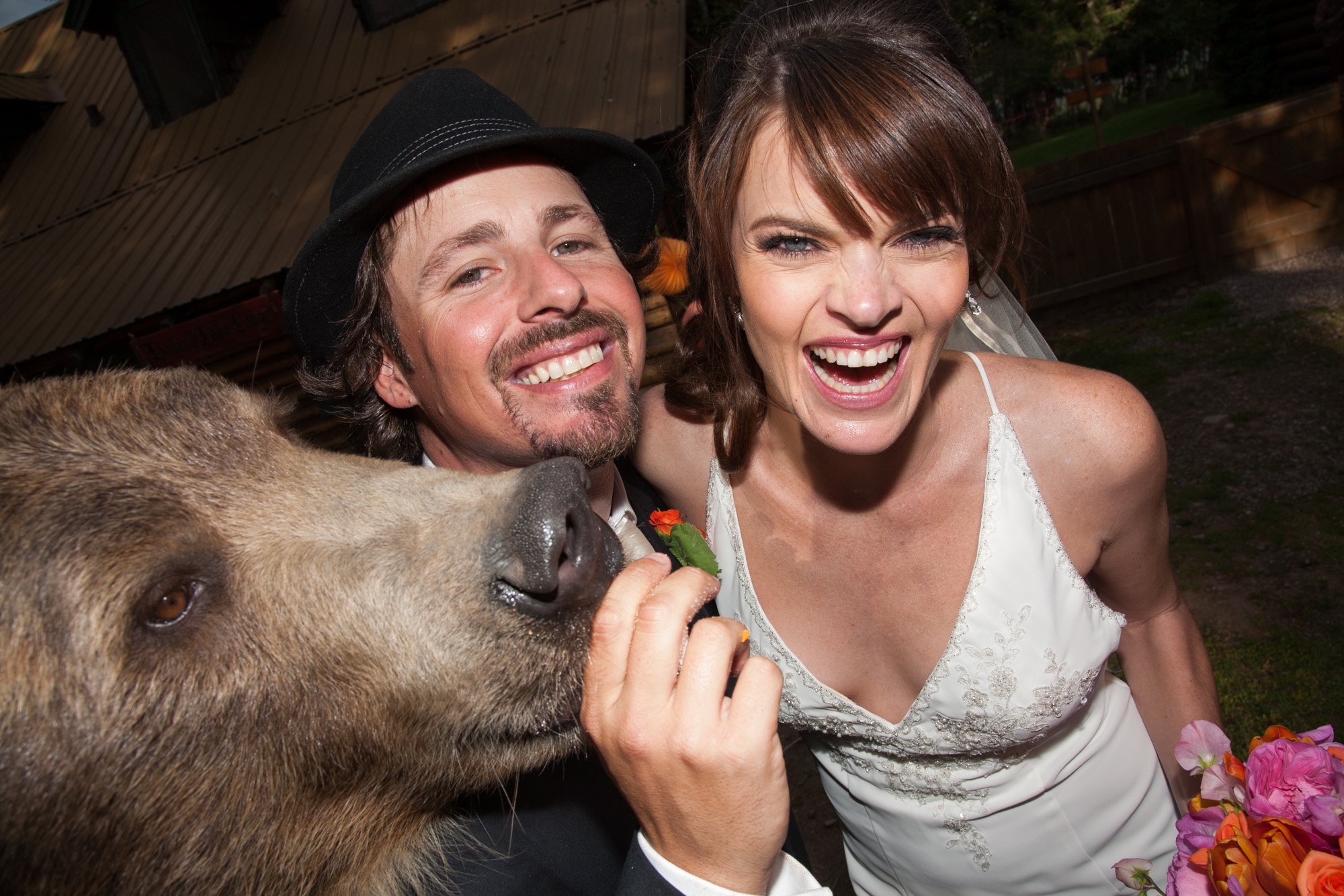 missi,casey and Brutus the Bear,Montana,2010