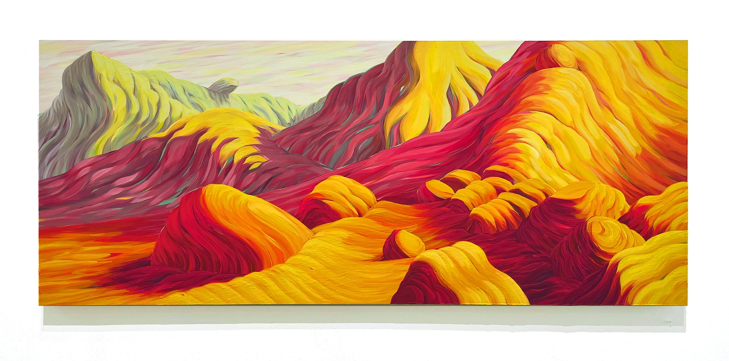   Ennio Morricone , 2022 Acrylic on panel, 24”x58” 