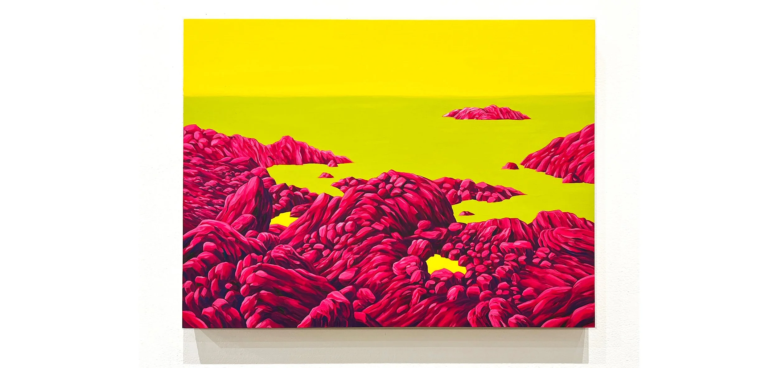 It Was if She Evaporated, Straight Through the Walls ( Shutter Island, 01:43:55) 14” x 18”, acrylic on panel, 2025