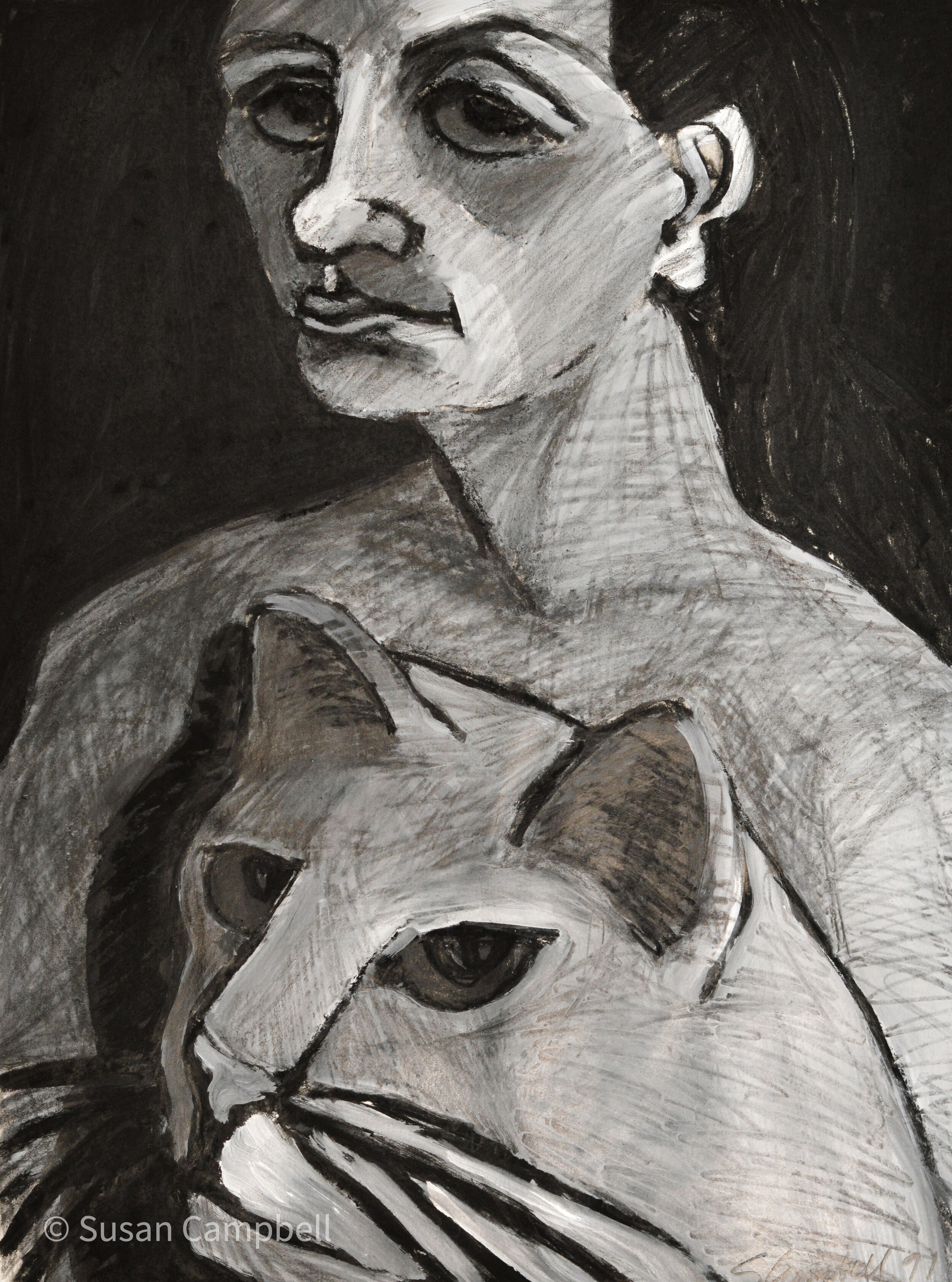 SELF PORTRAIT WITH CAT