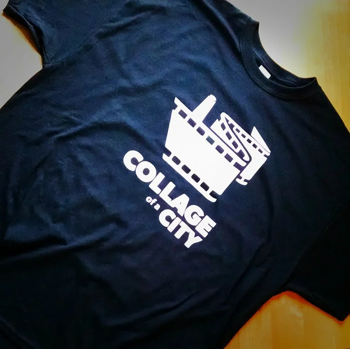 COLLAGE OF A CITY T-SHIRT BLACK.jpg