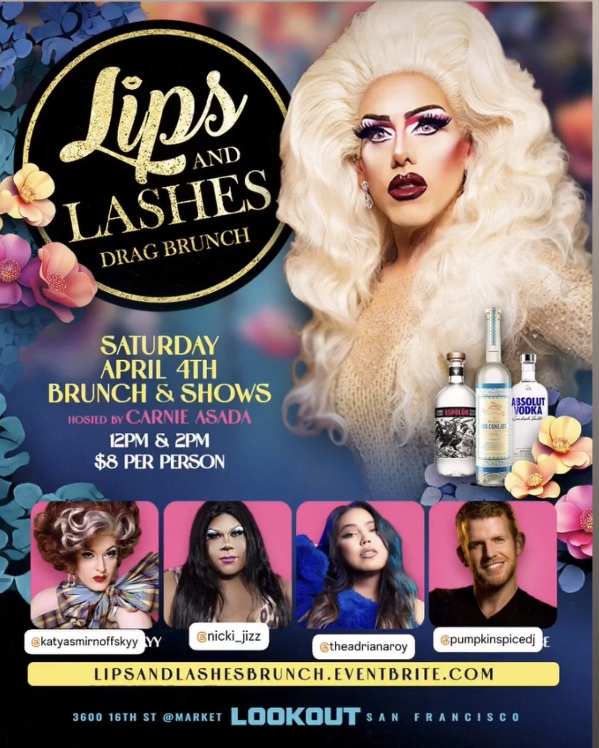 Lips and Lashes, a Drag Brunch at Look out