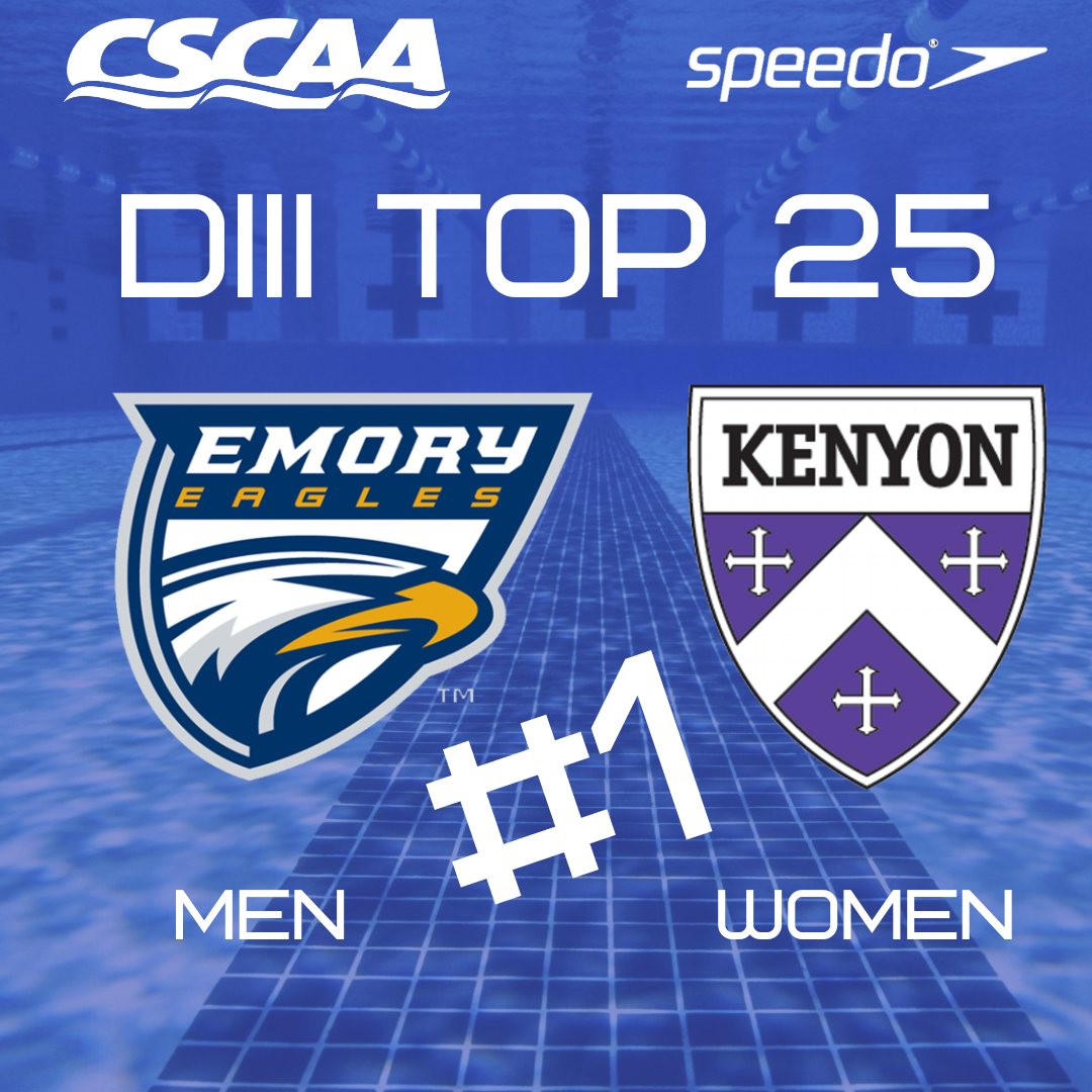 Emory Men, Kenyon Women Stay On Top of DIII Polls