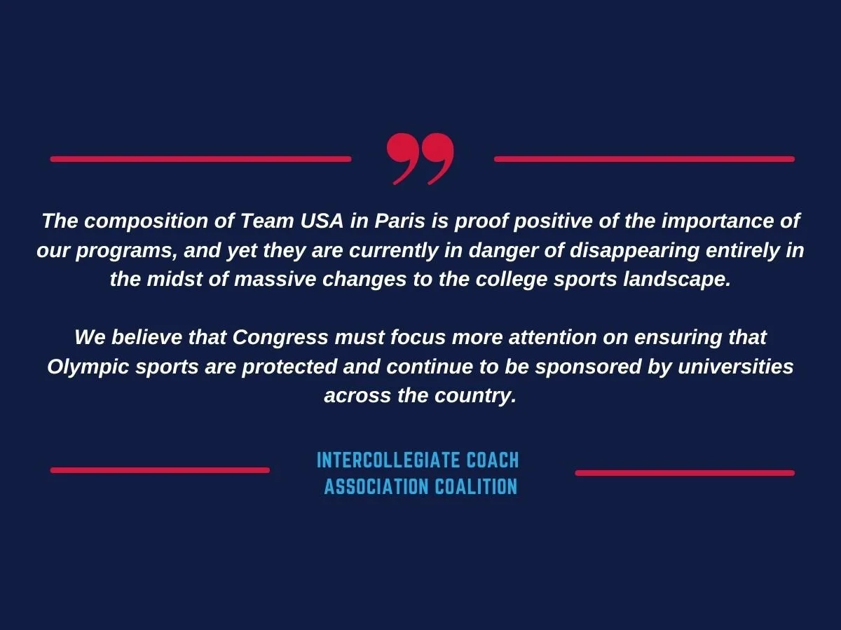 CSCAA Joins ICAC Efforts Urging Congress to Protect Olympic Sports on College Campuses
