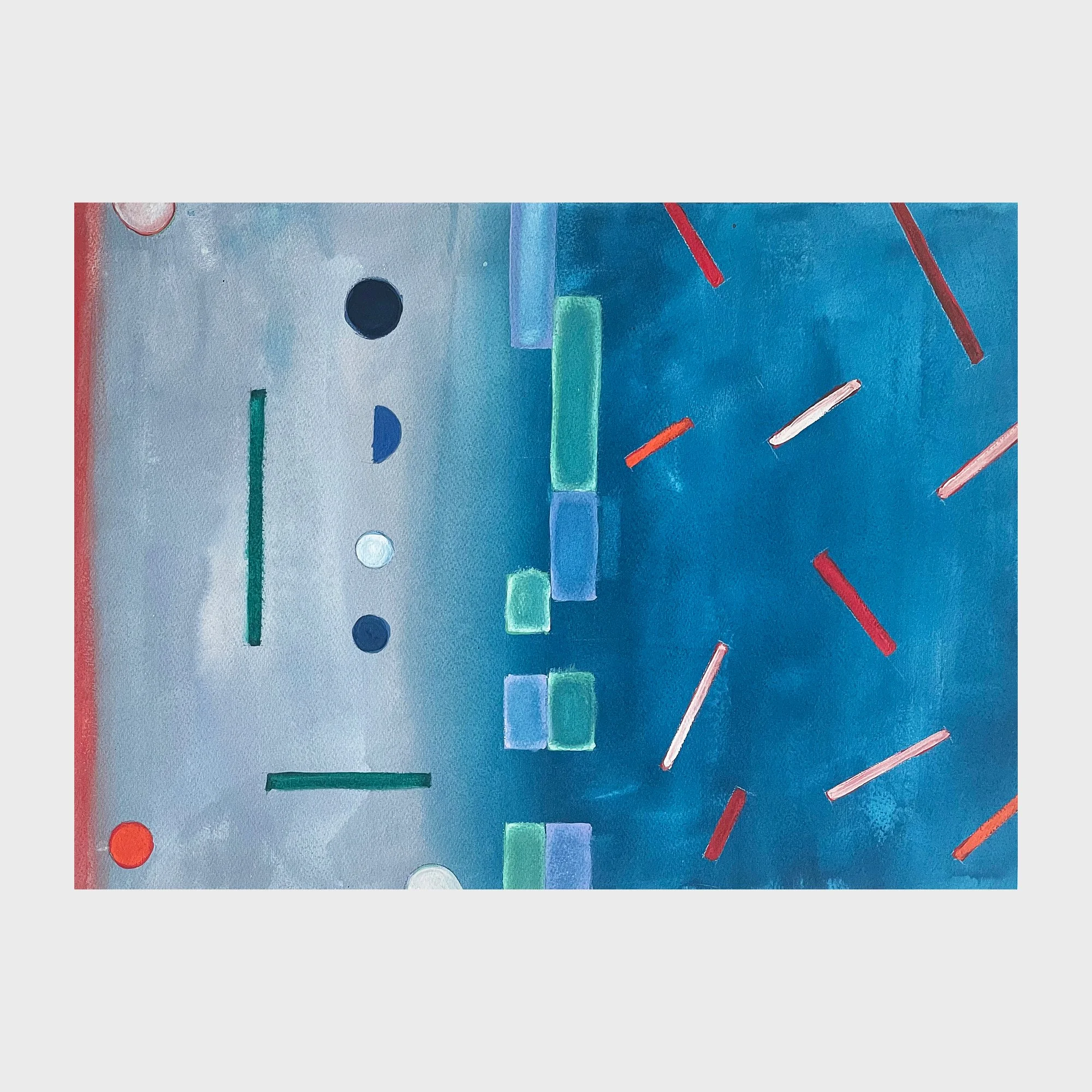 March 1, 2025, watercolor on paper, 16 x 20 in