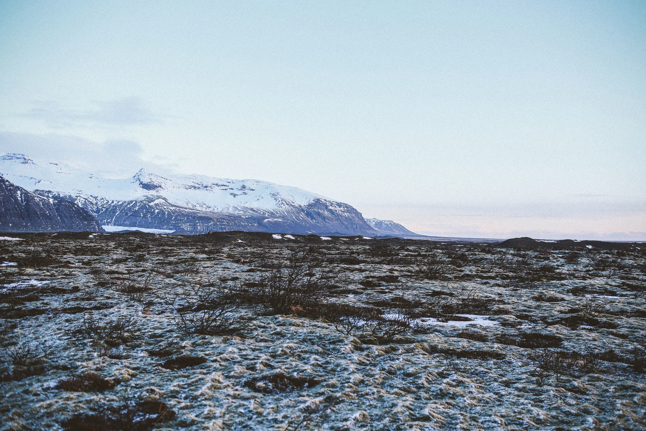 Frosted Icelandic Mountains