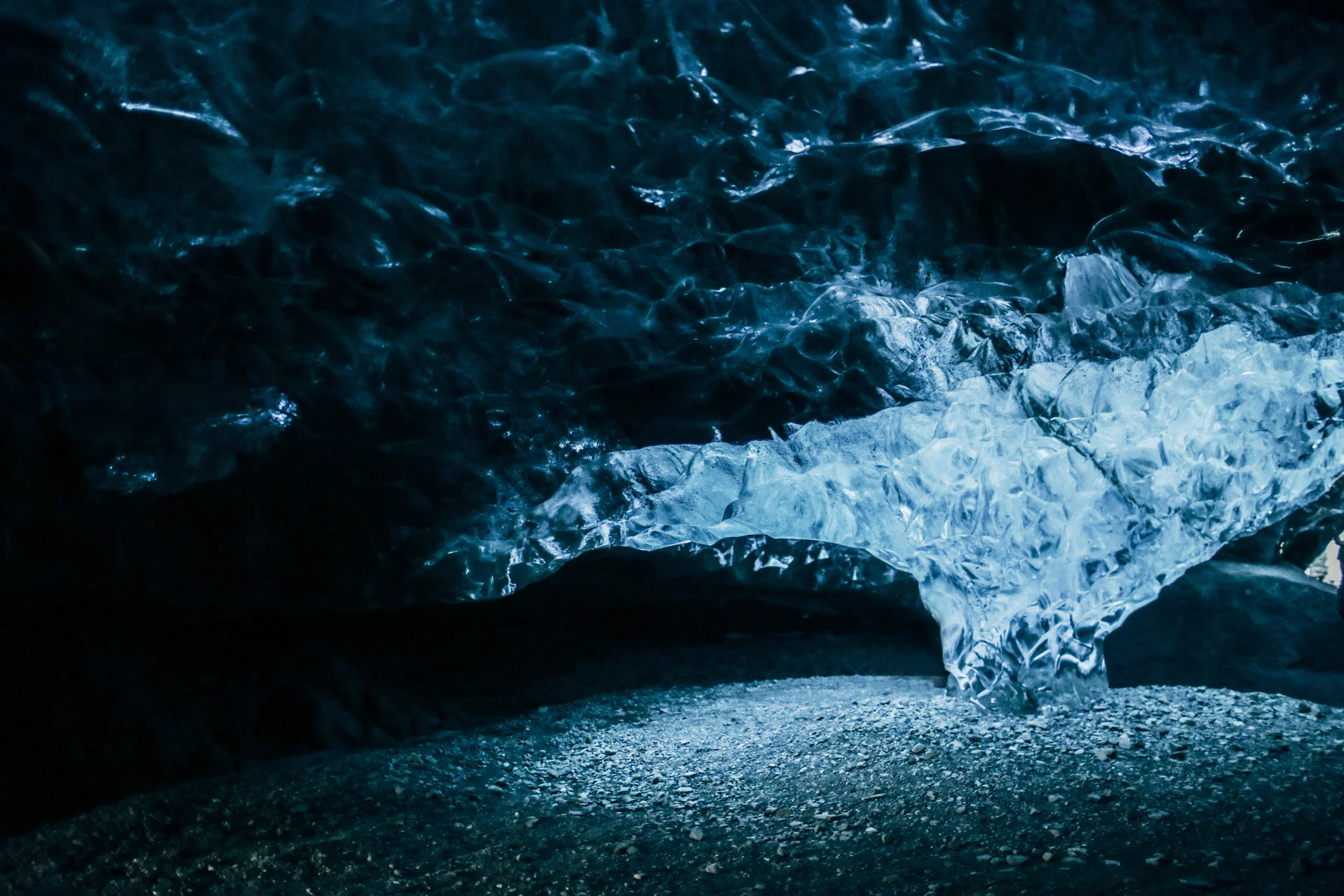 Inside Vatnajökull Ice Caves