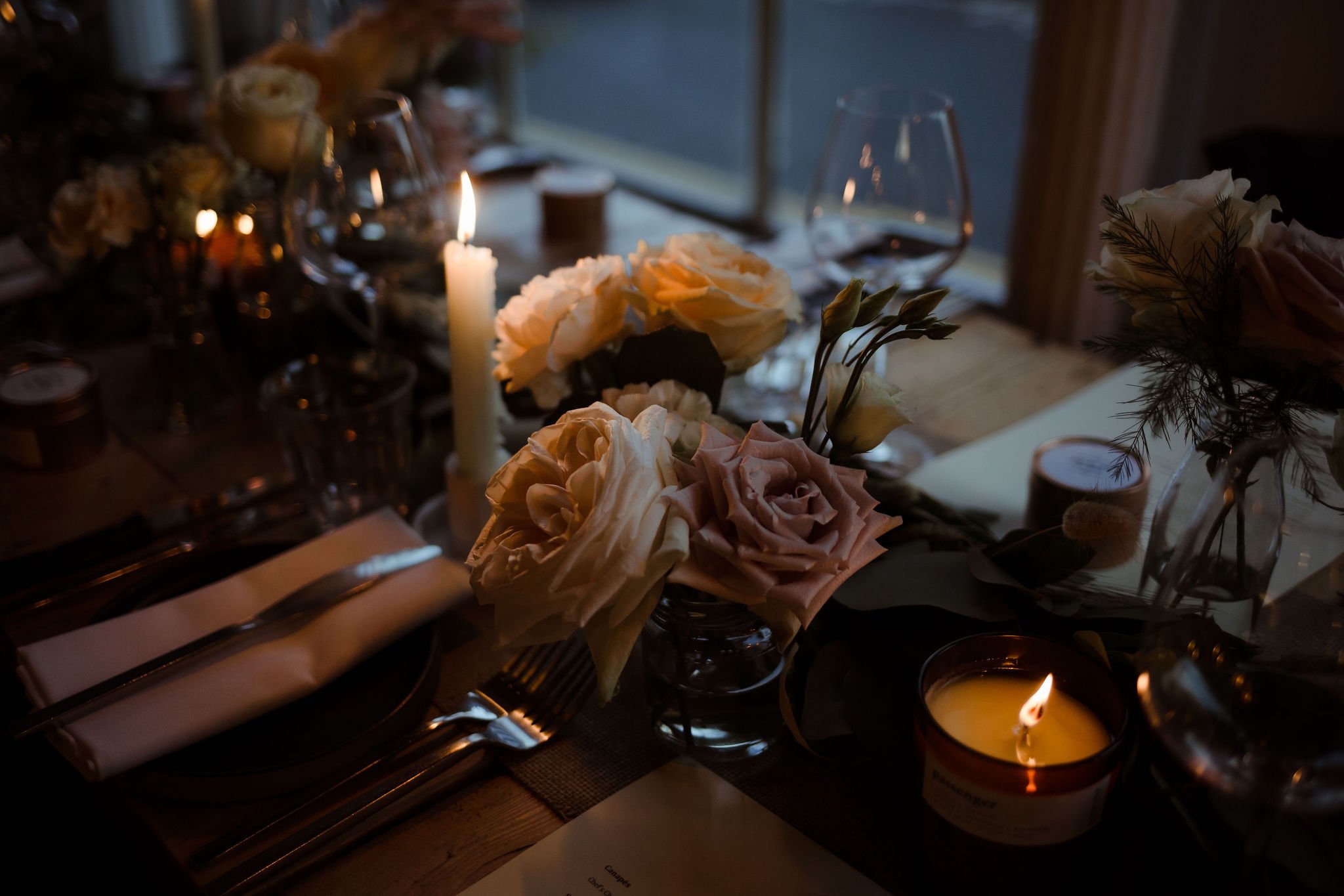 Salut! restaurant intimate evening wedding reception 