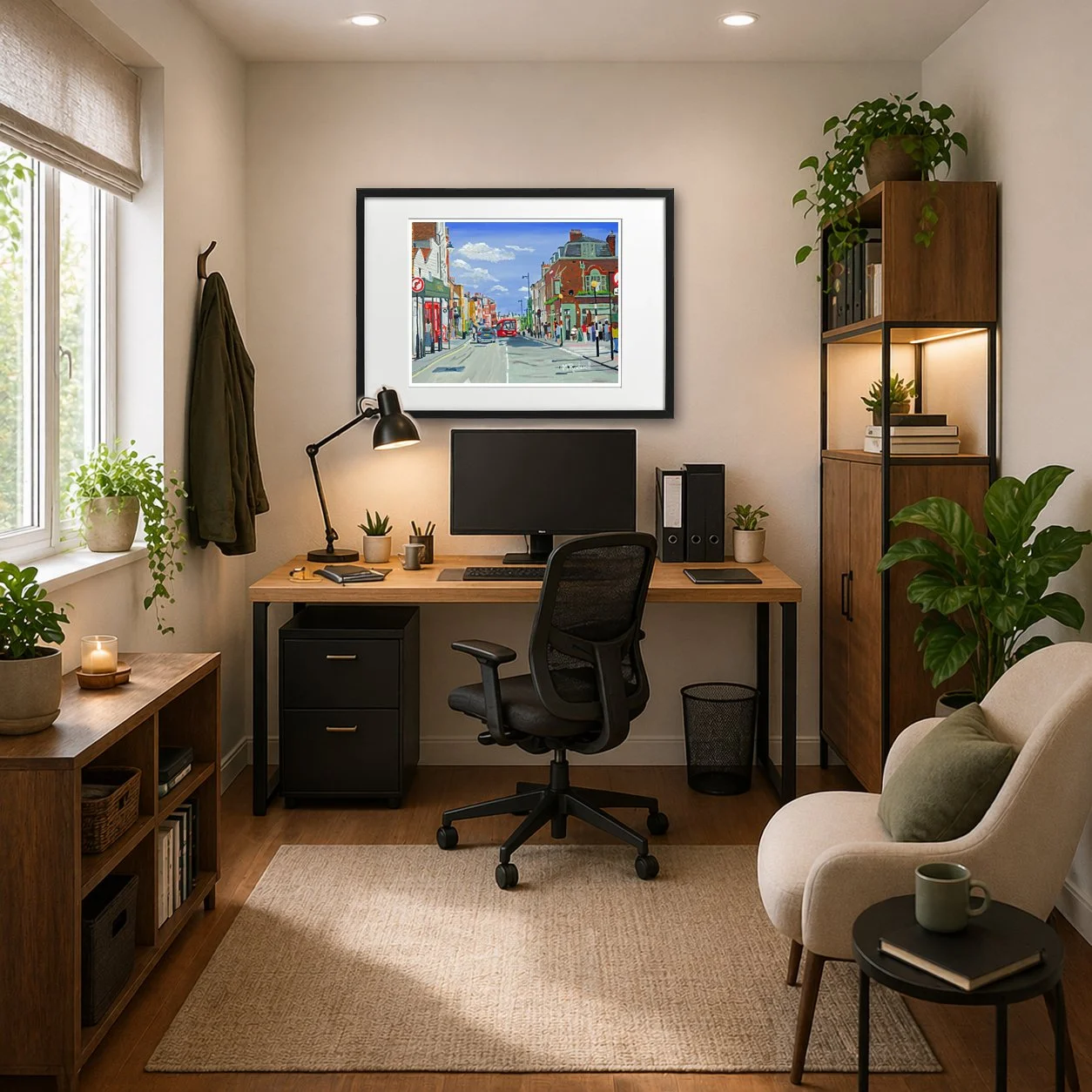 Highgate High Street London Artwork Print.  Home Office Ideas