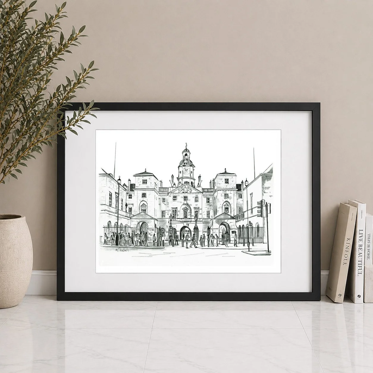 Horse Guards London Print Large Format Black Frame.jpg