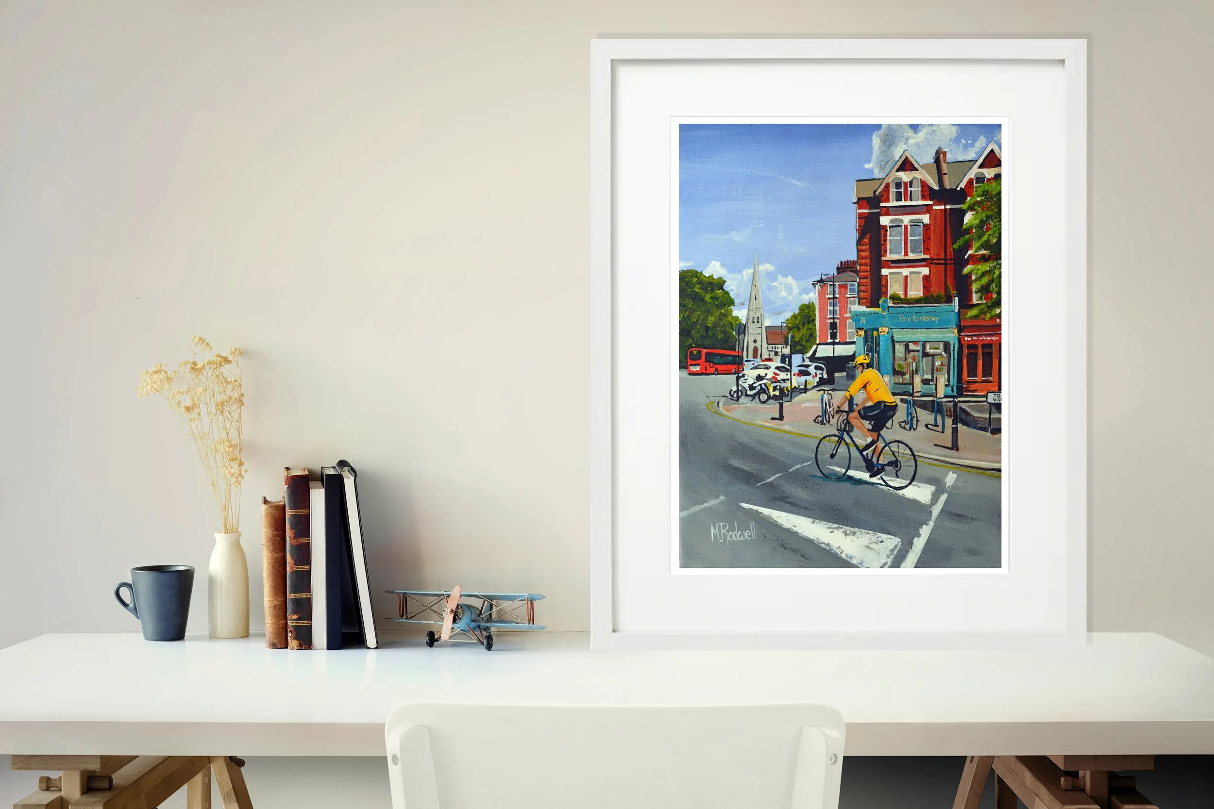 Blackheath Tranquil Vale Cyclist London Print.