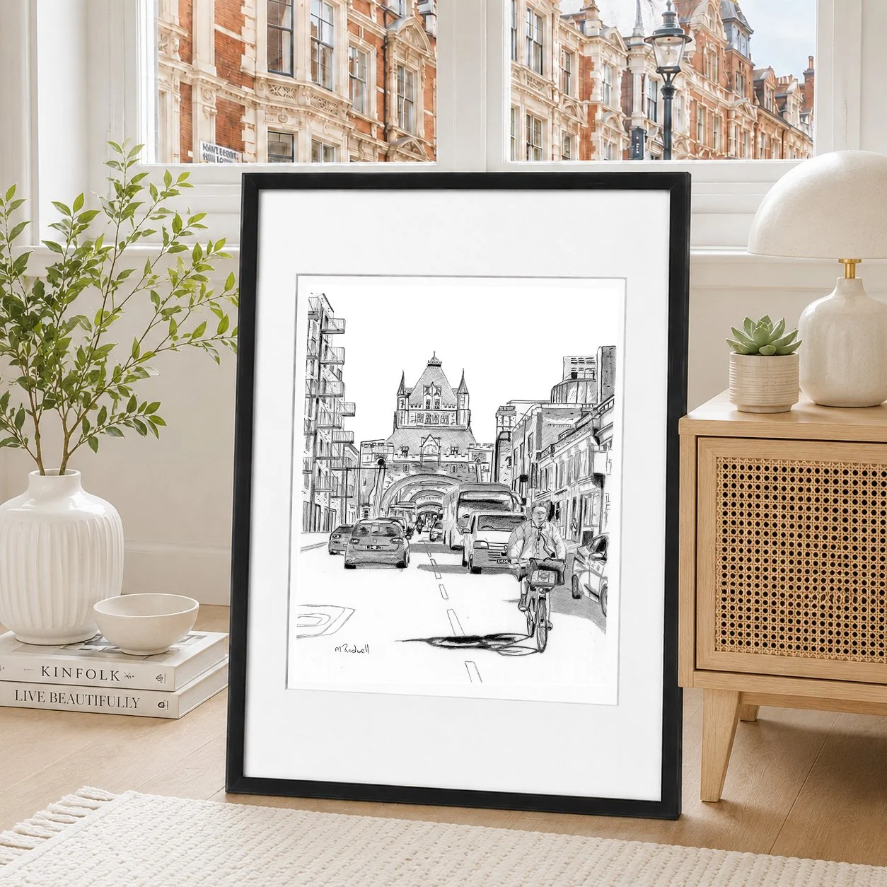 Tower Bridge City Slicker Worker Pencil Drawing