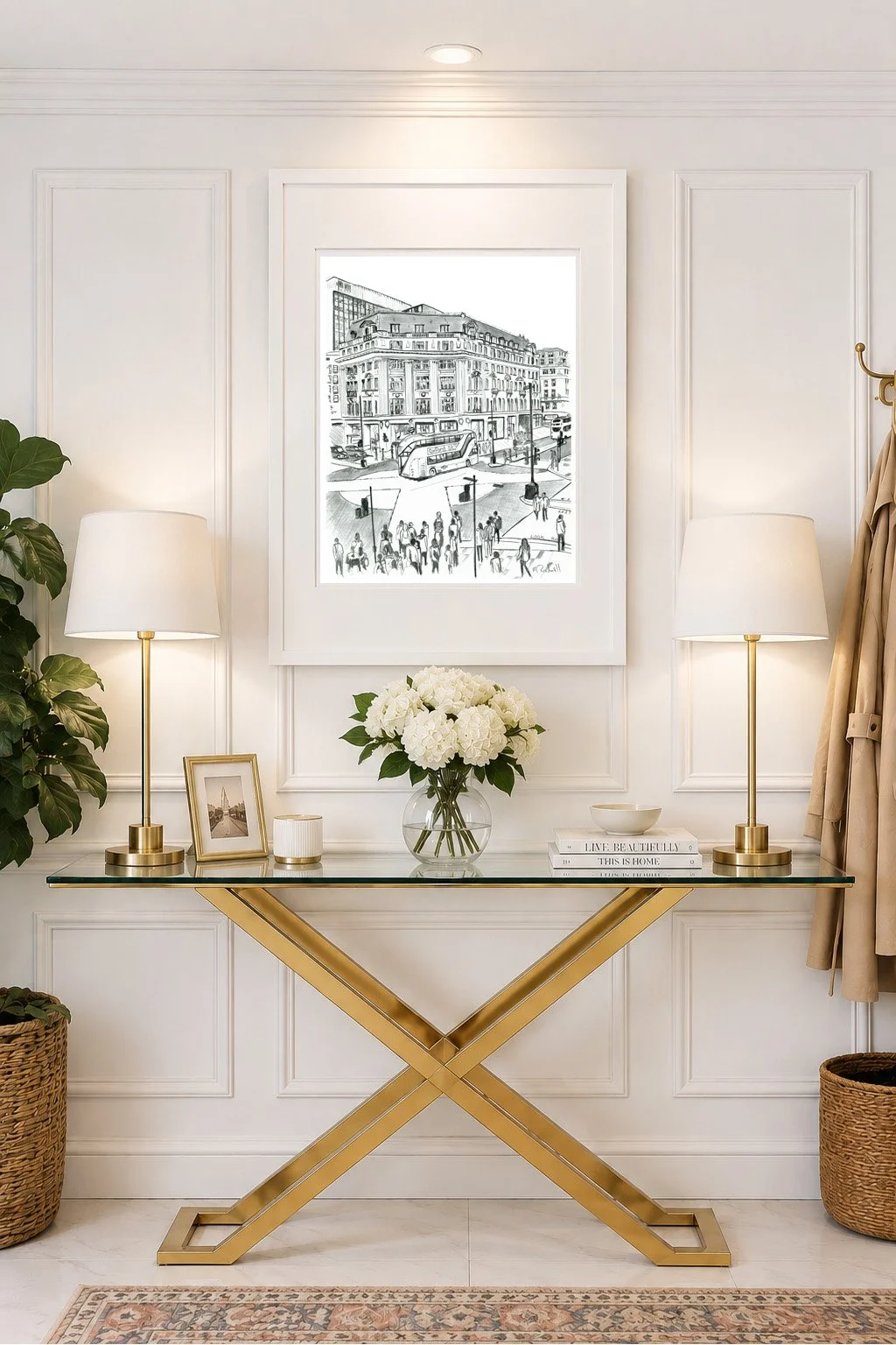 Oxford Street Pencil Print White Frame.jpg