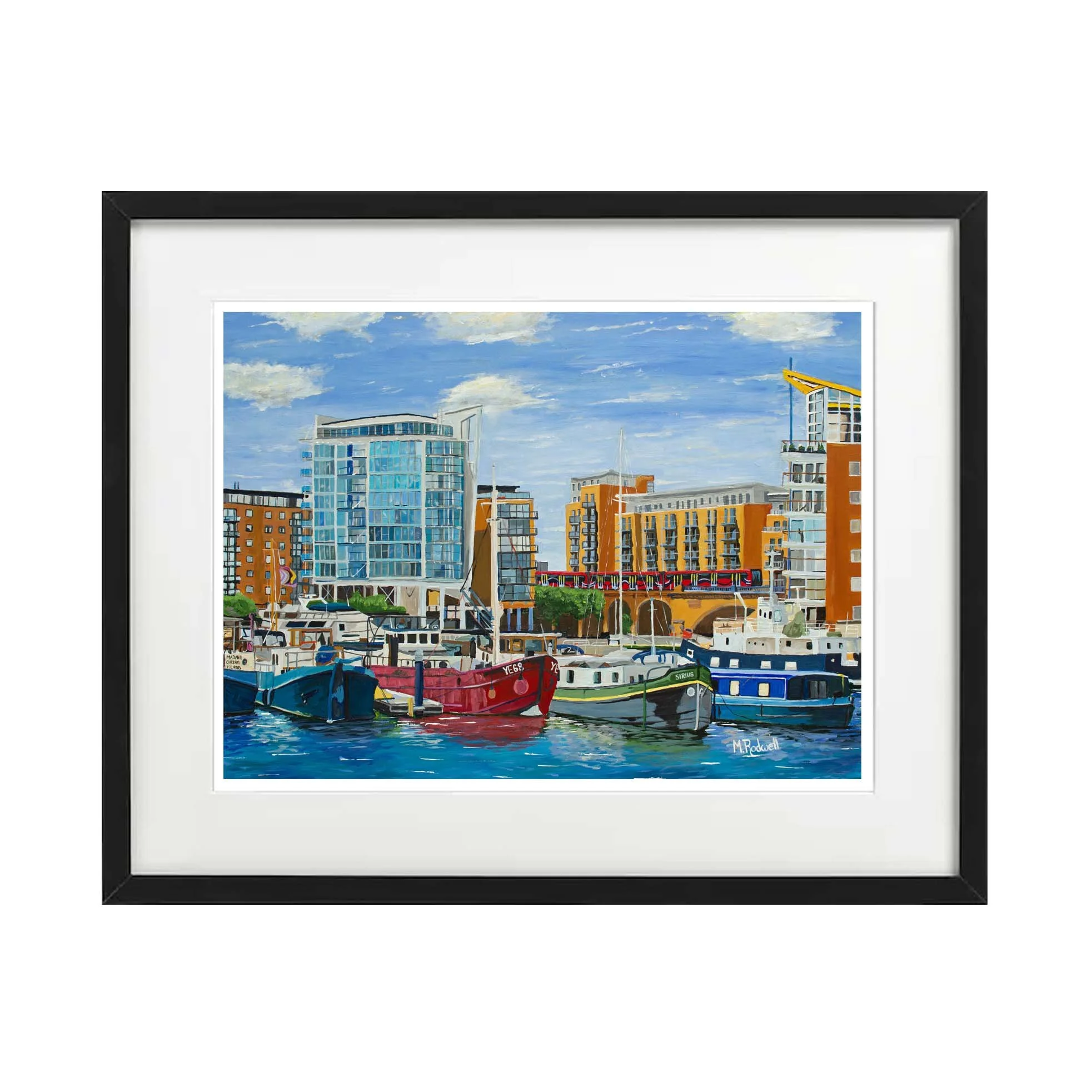 Limehouse Basin Marina London Art Print For Sale