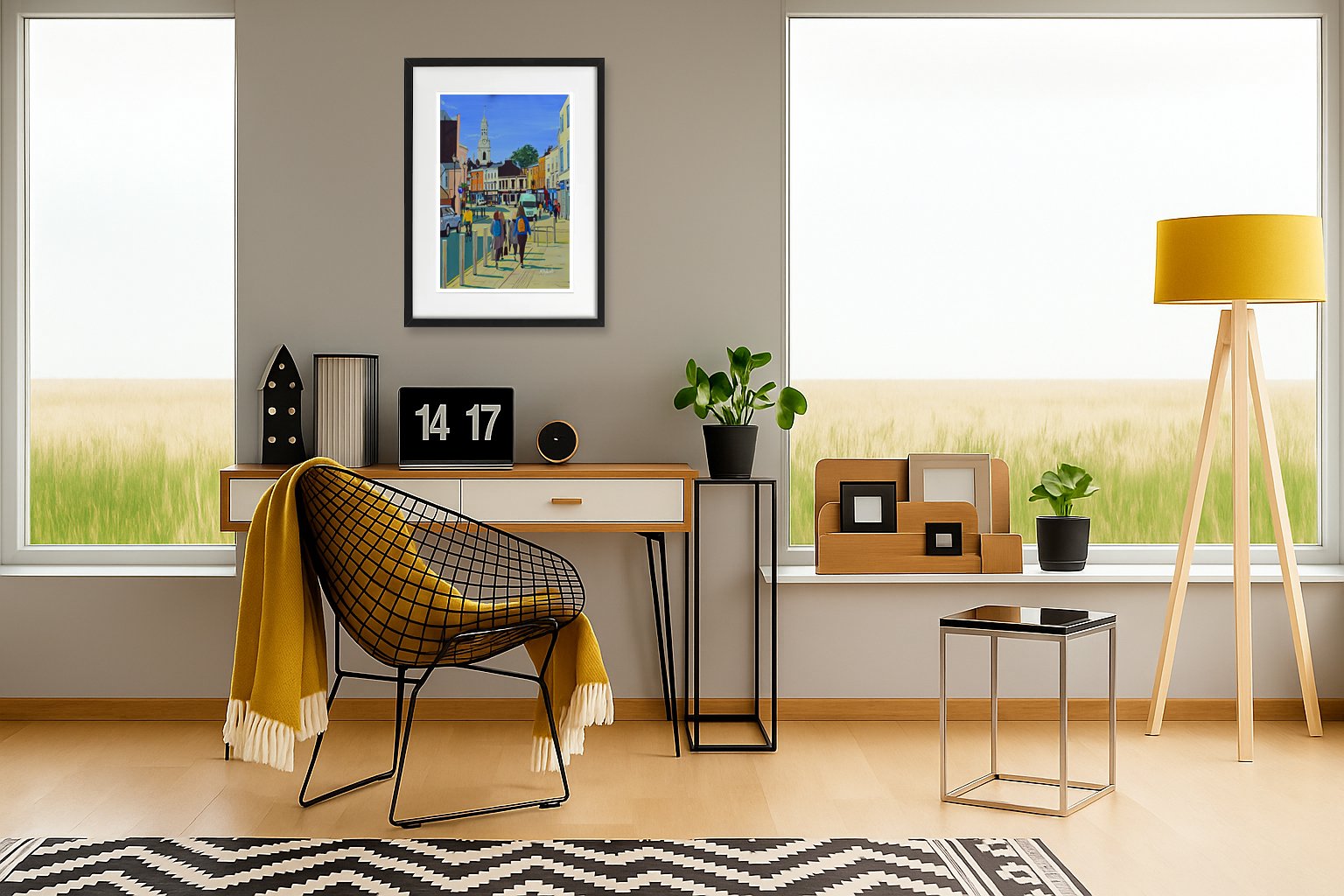 Greenwich Tourist Illustration Framed.  Home Interior Solutions