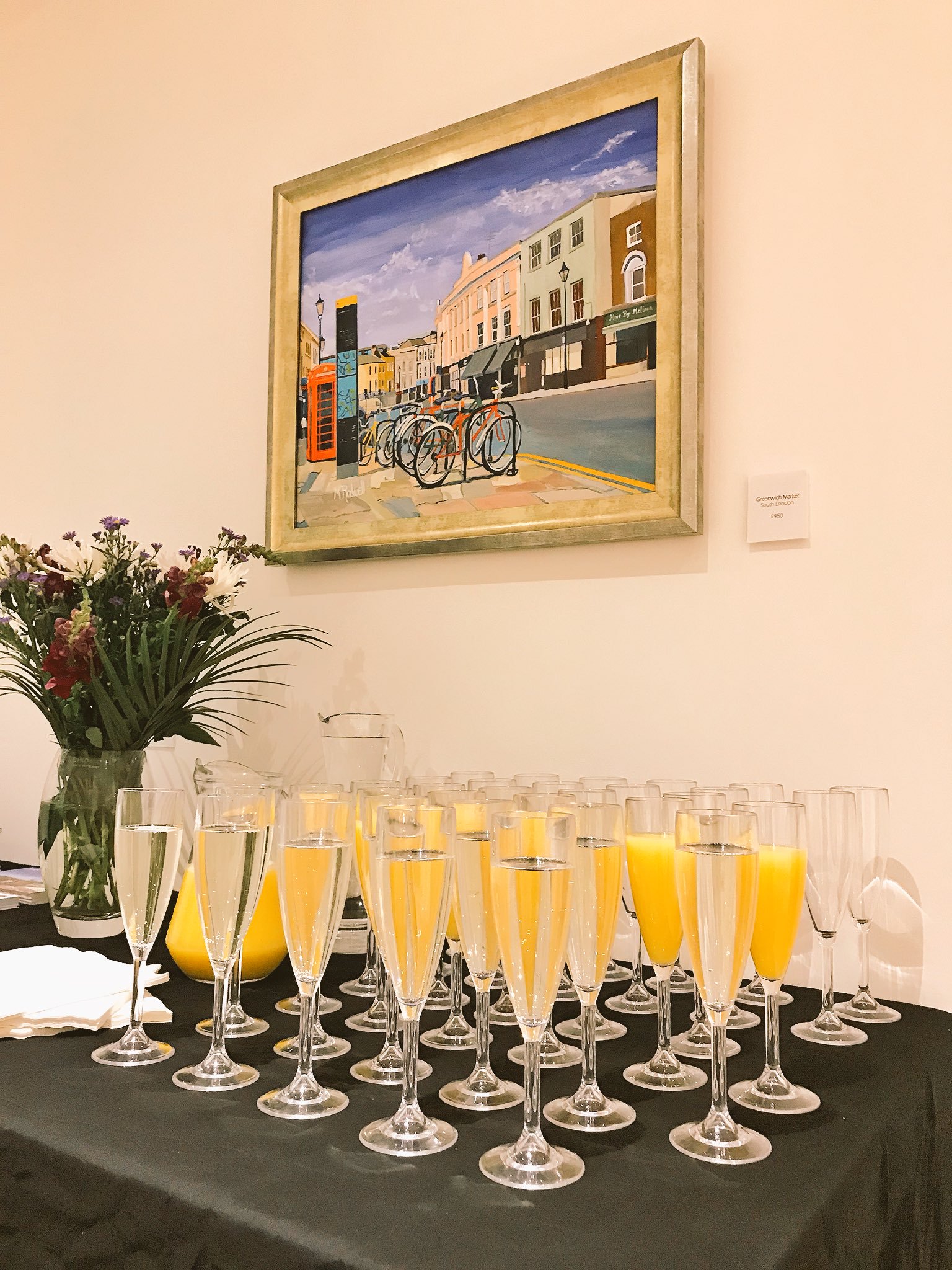 greenwich painting | drinks on display