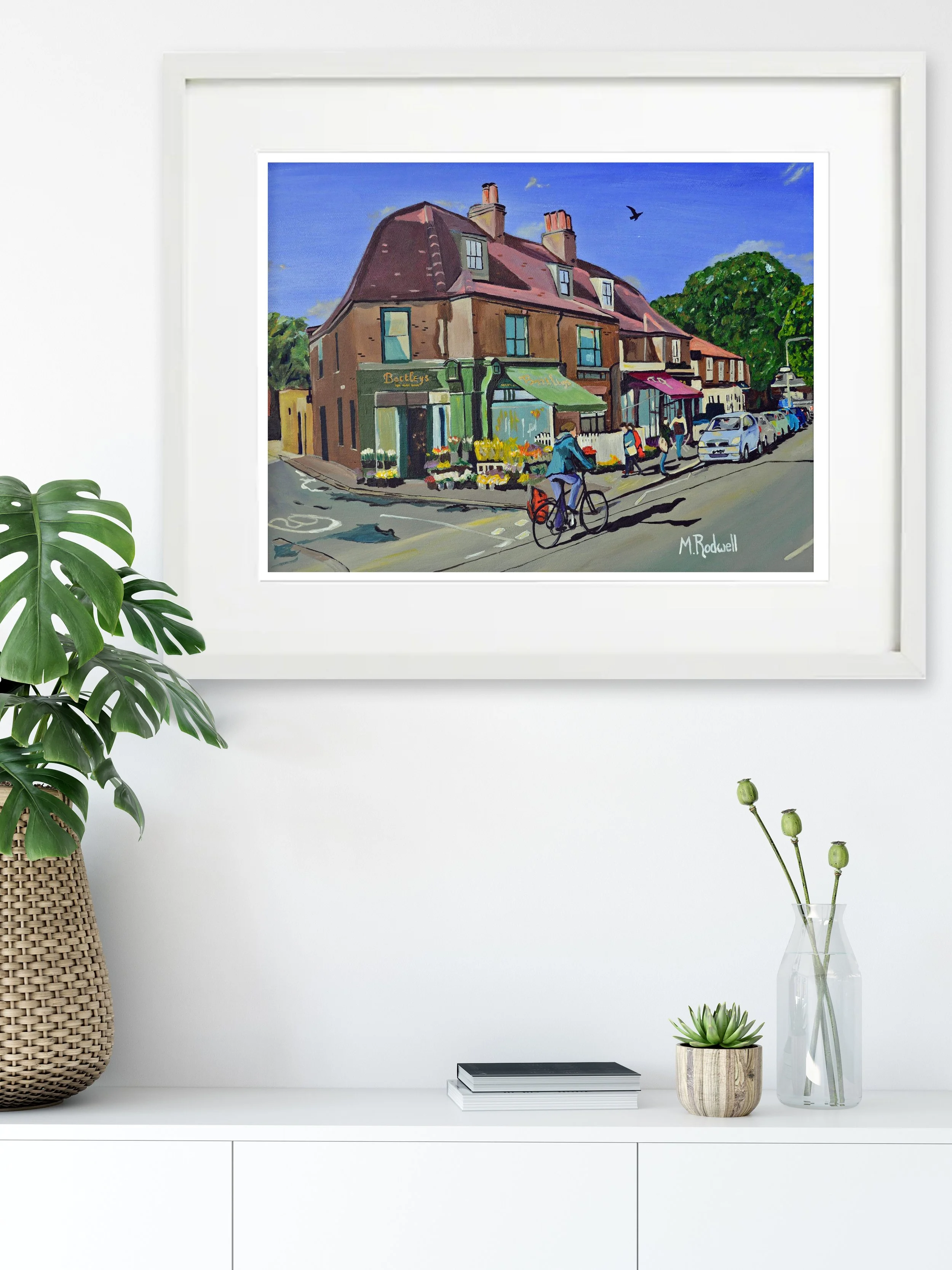 Dulwich Village Painting Illustration Interior Artwork for the home