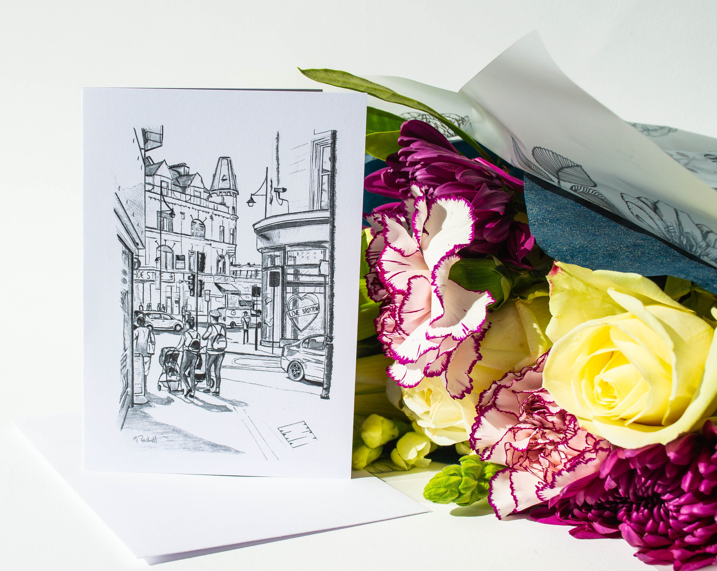 Brixton, London Greeting Cards LONDON ARTIST M.RODWELL