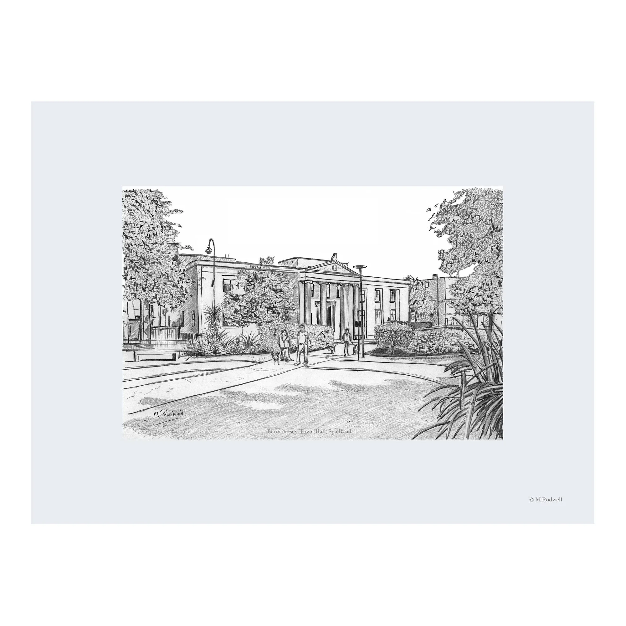 Bermondsey Spa Road unframed drawing by M.Rodwell