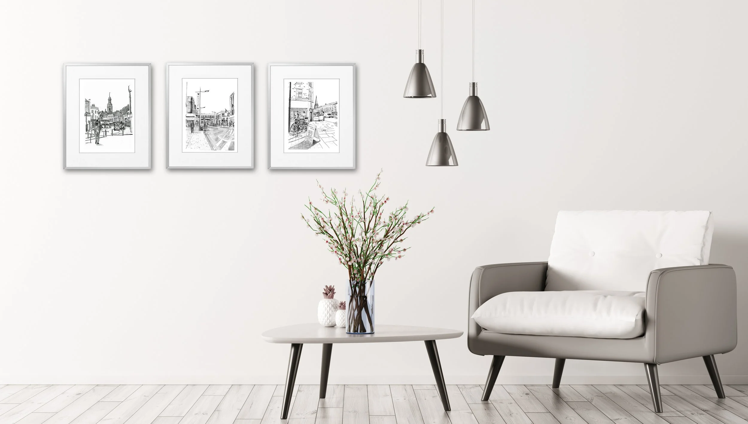 Peckham Tube Station Entrance Pencil Art A Glimpse of a Transformed