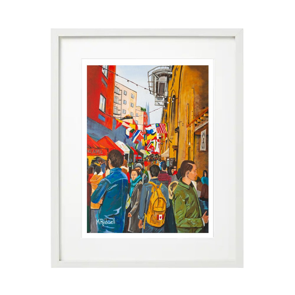 Maltby Street Market Rope Walk Bermondsey Print White Frame