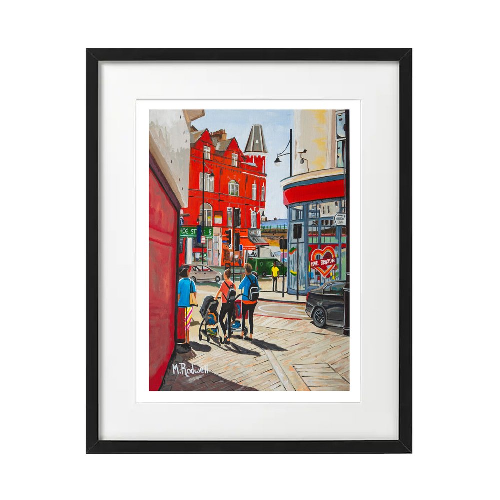 Brixton High Street London Print Black Frame For Sale
