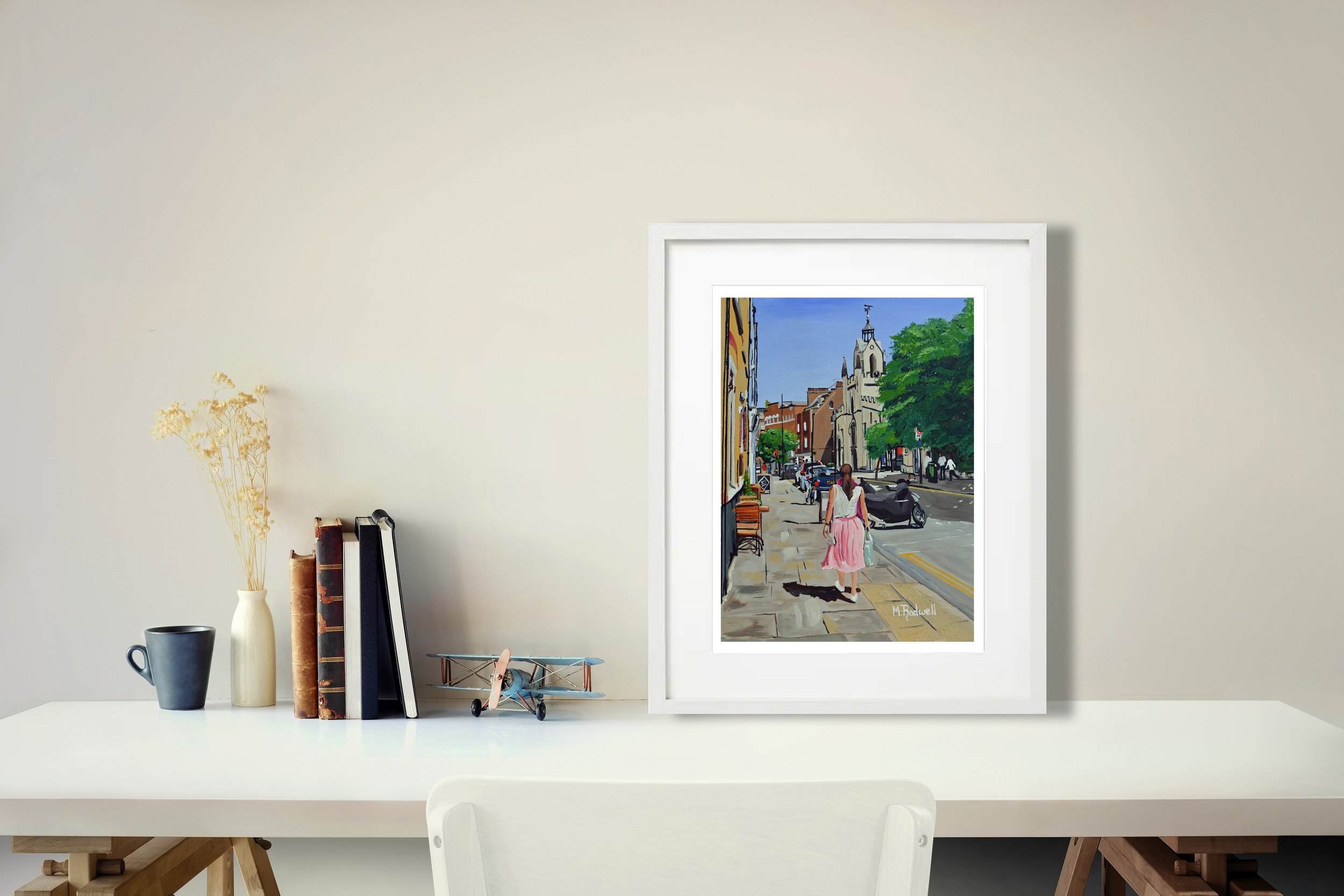 Bermondsey Lady Impressionist Painting For Sale. London Artwork