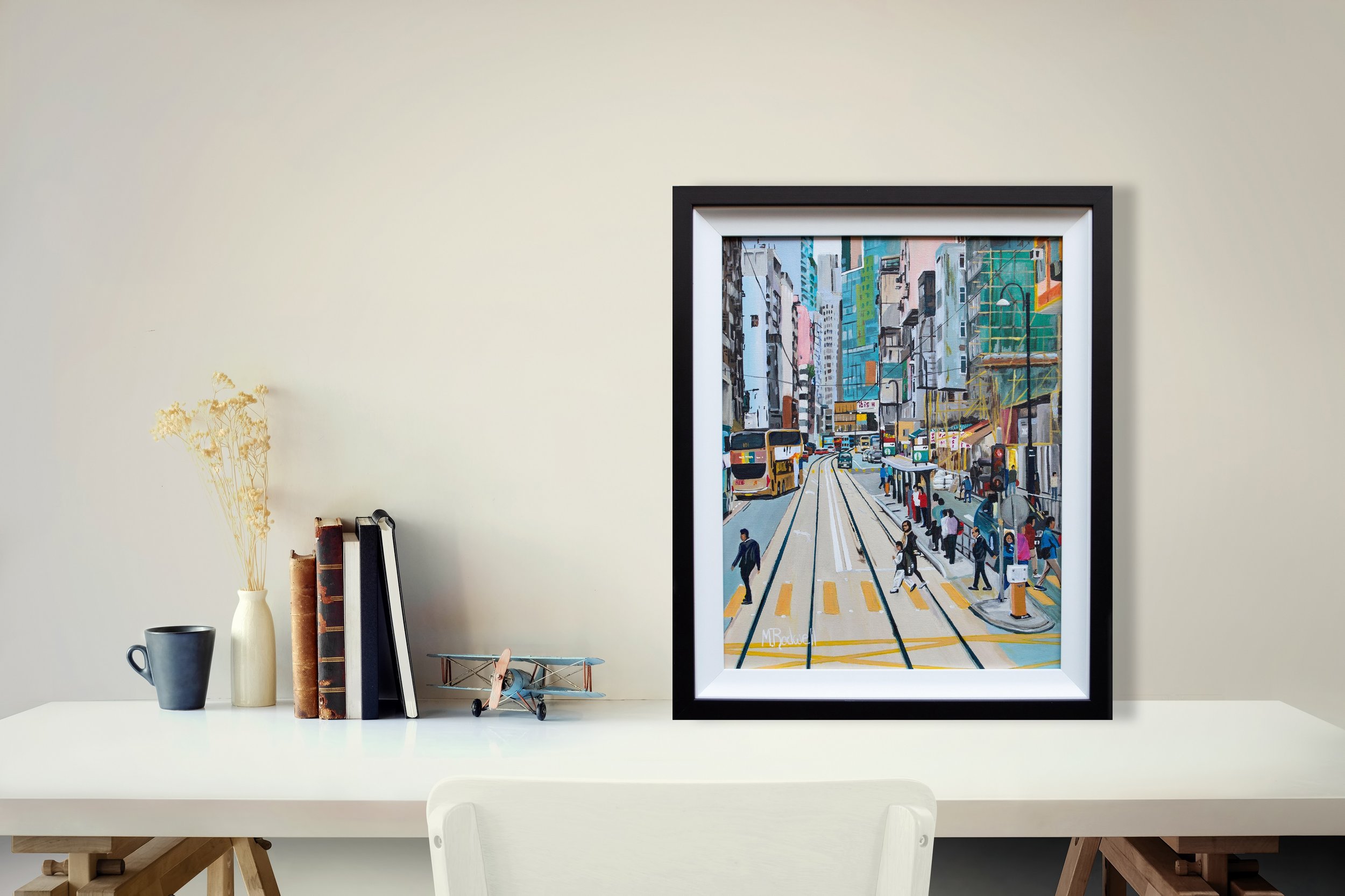 Sai Ying Pun Hong Kong Illustration painted on canvas