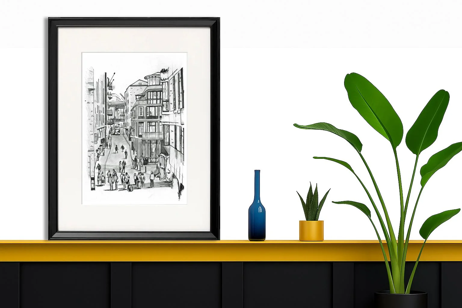 Shad Thames Butlers Wharf Pencil Print Smaller Frame