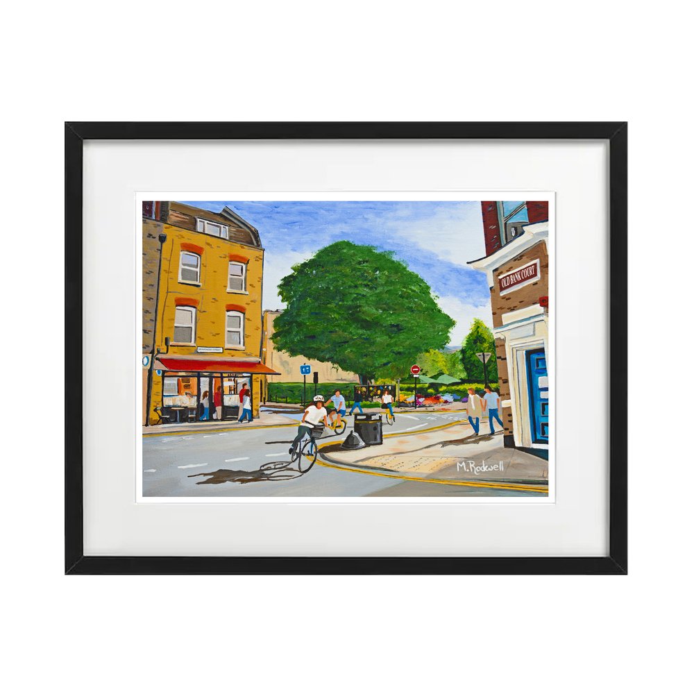 Bermondsey Village Summer Cycle Ride painting print