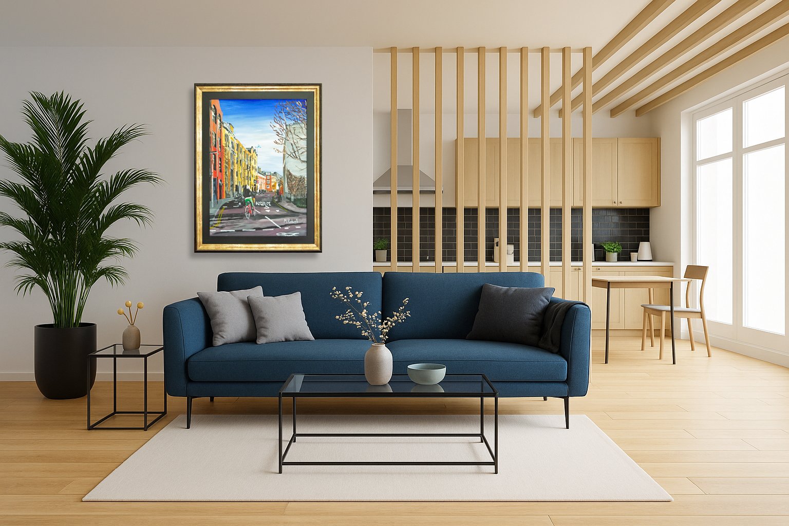 Tanner Street Bermondsey Painting of the High Street. Acrylic on Canvas and Framed