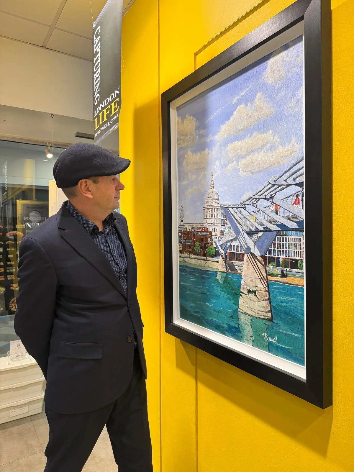 Captivating Vibrant Painting of St Pauls Cathedral by M.Rodwell