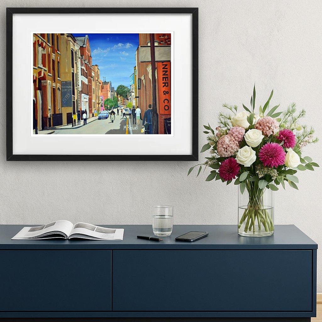 Bermondsey Street London Print Framed on Display