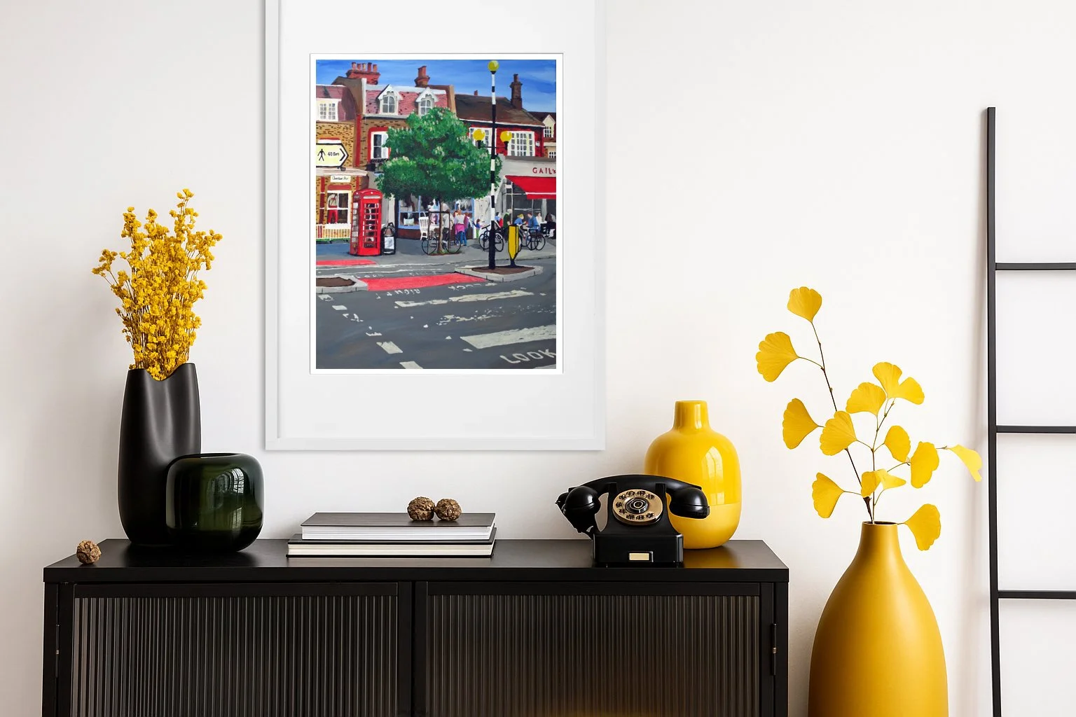 Dulwich Village London Print Framed and Displayed at Home