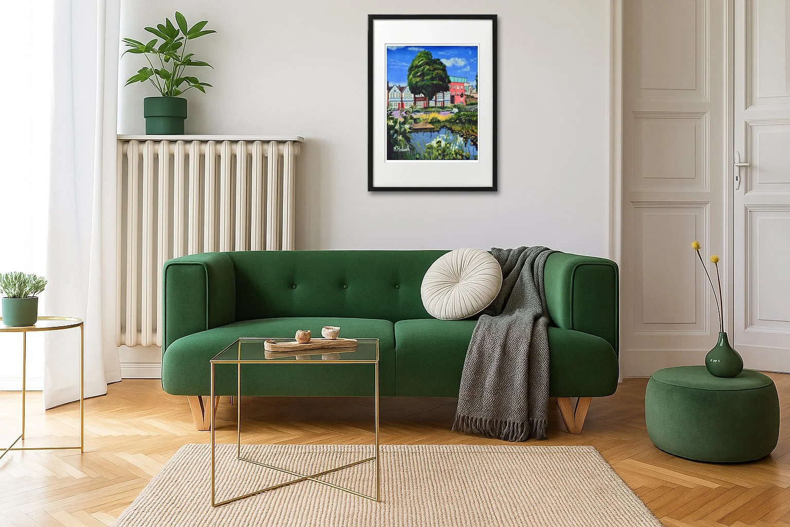 RedCross Gardens London Print Green Interior Ideas