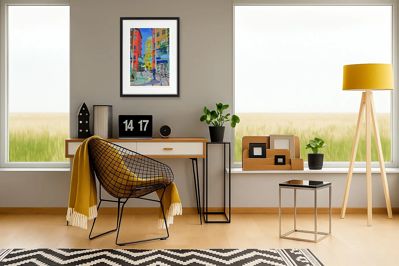 Courage Yard, Shad Thames Print Home Office Decor