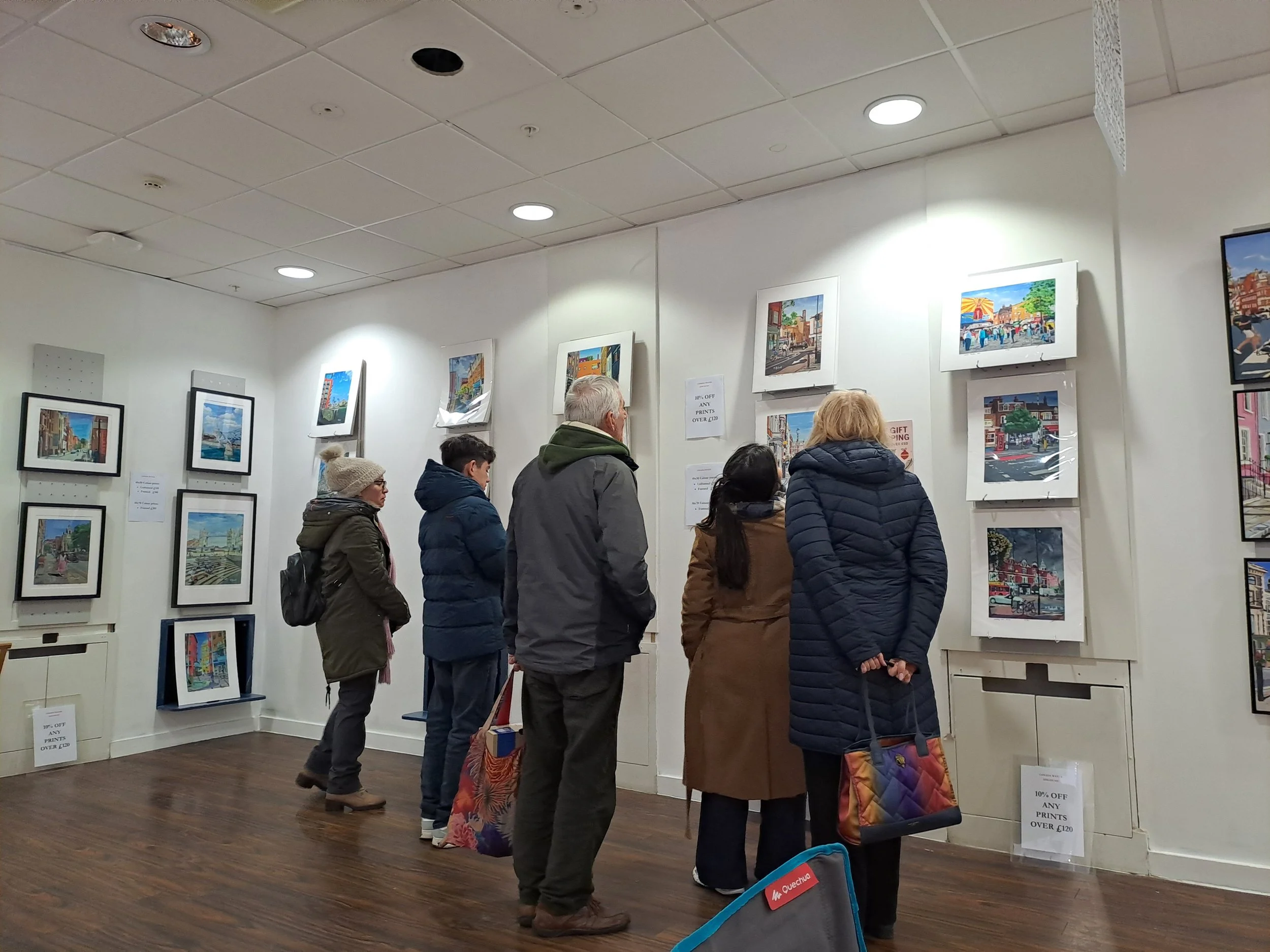 London Art Lovers admiring Prints